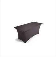 Black Rectangle Lycra Spandex Table Cloth Cover 5PCS A Lot For WeddingBanquetelBanquet Use9799427