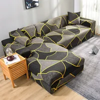 Cubiertas de la silla Cubiertas de sof￡ de LSHAPE para sala de estar Sof￡ Sof￡ Cubierta Silla Protector SMLXL Sof￡ geom￩trica Slip -Slipcovers Compre 2pcs 221026