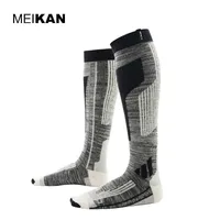 Sports Socks MKSK2017001 High Quality Profession Men Women Gercerized Merino Wool Ski Outdoor Thicker Terry Warm Knee Long L221026