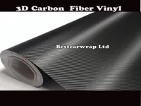 3m de qualidade 3D Black Carbon Fiber Vinyl Wrap no filme Filming com dreno de ar de qualidade superior 152x30mroll 498x98ft9064735