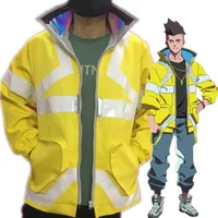 Тематический костюм Anime Cyberpunk Edgerunners David Martinez Cosplay Costume Stand Compumt Jacket Koodie Zipper Paunk Punk Взрослые мужчины Хэллоуин 221026