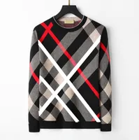 브랜드 디자이너 남성 스웨터 세련된 레저 긴 클래식 럭셔리 격자 무늬 풀버 다양한 스타일과 여성 느슨한 대형 크기 M-3XL