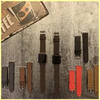 2022 Luxury Designer Кожаная часовая полоса для Apple Watch 6 5 4 SE Band Sport Leather Bracelet 40 мм 42 -мм 38 -мм ремешка для Iwatch Series 3 2 293c