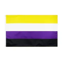 Banner Flags 3JFlag 3x5fts 90x150cm NB Pride Gesderqueer GQ Gender Identiteit Niet -binaire niet -binaire vlag voor decoratie 221025