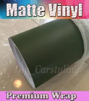 Film de voitures en vinyle vert militaire mat avec une lib￩ration d'air Army Matt Vinyle pour un emballage de v￩hicules couvrant le puits 152x30mroll 5ftx96231132