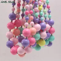 Collares de ni￱as colgantes joyas para ni￱os accesorios coloreados de dulces para ni￱os cuentas de moda e23017
