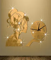 2016 New Wall Clocks Relojes Horloge Reloj Sala de estar ACRYLIC DE ACRYLIC Decoración del hogar 3D Mirror de bricolaje Ty20019138480