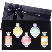 Conjunto de presentes de perfume de mulher de luxo Chance No Five 7mlx5 Pices Lady Charming Desodorant Fast Ship The Christmas Gift