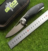Green thorn made Dark Flipper tactics folding knife D2 titanium blade G10 handle outdoor survival knife hunting camping EDC tool2761982