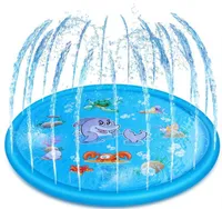 68 polegadas Sprinkle Splash Dog Wading Pool Backyard Fountain Play Mat Summer Outdoor Water Toys para bebês e PET Y2007287340142
