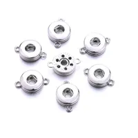 Clasps Hooks Sier Alloy 12Mm 18Mm Noosa Ginger Snap Base Interchangeable Accessories For Button Clasps Diy Jewelry Accessory Drop Dh7R2