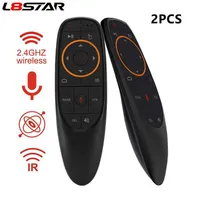 2PCS G10S Gyro Air Mouse Google Voice Smart Remote Control 2 4G Wireless IR Learning Mouse for H96 Max HK1 Android TV Box12325