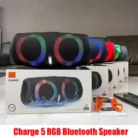 Şarj 5 RGB Işık Bluetooth Hoparlör Şarj 5 Taşınabilir Mini Kablosuz Dış Mekan Su Geçirmez Subwoofer Hoparlörler Destek TF USB Kart 5 Renkler235J