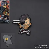 Andere Modezubehörangriff auf Titan Cute Anime Movies Games Hart Emaille Pins sammeln Metall Cartoon Brosche Rucksack Hat Bag Collar Revers Lampel -Abzeichen