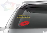Baiser mark l￨vres voiture sexy autocollant autocollant window mural pare-chocs filles poussin ￠ l￨vres fen￪tre rouge1629408