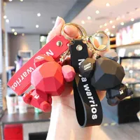 Keychains Nordic Style Cute Bear Keychain Charm The Pendant for Women Bag Car Keyring mobiele telefoon Fine Jewelry Accessories Kids Girl G221026