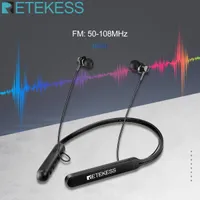 Radio Retekess TR108 Bluetooth Neckband Sport Wireless Earphone FM 16 Hours of Listening Time Built-in Microphonefor Running 221026