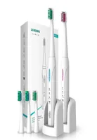 SN901 Ultrasonic Sonic Electric Toothbrush Rechargeable Tooth Brushes With 4 Pcs Replacement Heads 2 Minutes Timer Brush2899630