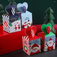 Present Wrap Paper Boxes Party Favor Wrapping Bag Xmas Candy 10pcs Christmas Creative Package Pouch H￶gkvalitativ H￥llbar