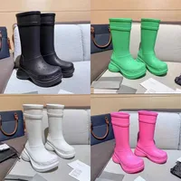 Designer Rain Boots Ankel Boot Men Women BootsS Long Croc Bootie Knight High Platform Shoes Big Head Jelly Booties