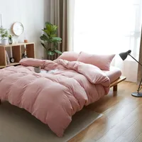 Bettwäsche Sets Svetanya Japanische rosa gestrickte Baumwollset Weich warmes Bett