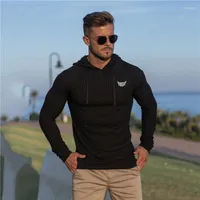 Camisetas para hombres 2022 Llegadas Fashion Autumn Sweater Capucha Fitness Men's Fitness Sports delgada Camiseta hermosa