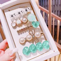 Girls Hair Accessoires Kids Hairclips Bb Clip Barrettes Clips Teenage Enfants Jelly Pearl Hairpin Crystal Flower Rhinestone E21231