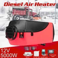 Home Heaters 12V 5kw Diesel Air Parking Heating LCD Switch with Silencer Remote Control For Trucks Boats Car Trailer W221025
