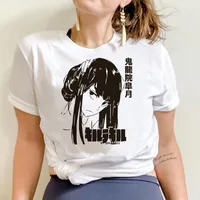 Men's T Shirts Kill La T-shirt Clothing Male Vintage Japanese Print White Shirt Clothes Top Tees Manga