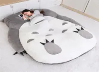 Dorimytrader Anime Totoro Sleming Sleep Sleeping Plush Larmento grande Cartoon Totoro Sofa Bed Tatami Beanbag para ni￱os Decoraci￳n de la sala de regalo D5445514