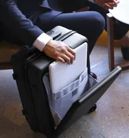 Resväskor 18''cabin rese resväska på hjul med bärbar bags kreativ rullande bagage män vagn 20/24 tum stort fodral