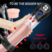 Massager Vibrator Cock Electric Penis Extender Toys for Men Vacuum Pump Dick Enlargement Trainer Male Masturbator Adults Man Sex Machine