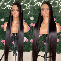 Lace 13x4 13x6 Bone Straight Front Wig Brazilian 30 40 Inch Human Hair Wigs For Black Women 4x4 Closure Frontal