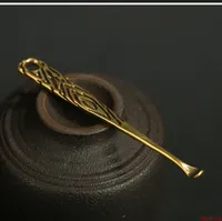 Outils de tampon de cire en laiton en laiton en métal mini-outil d'outil de bâton de bâton 72 mm Pick de choix d'oreille pour le nettoyage du réservoir de vape Léopard Herbe sèche
