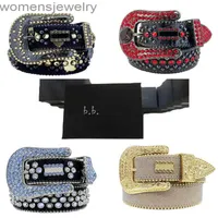 High quality BB Simon belt luxury diamond inlaid men's and women's belt designer elegant casual hip hop style with box173T