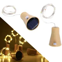 Strings 10LED 20Led Solar Led Cork Wine Bottle Stopper Copper Garland Wire Fairy String Licht 1m 1 5m 2m Outdoor Party Decoration227T