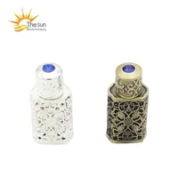 3 ml bronzen Arabische parfumfles bijvulbare Arabische attar glazen flessen met ambachtelijke decoratie etherische oliecontainer3441