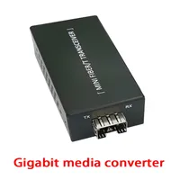Routers Fiber Optical media converter 1 port sfp to 1 rj45 gigabit optical fiber ethernet for ip camera 10 100 1000M 221026