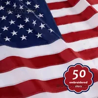Banner Flags المطرزة الولايات المتحدة الأمريكية العلم في الهواء الطلق نايلون نايلون مخيط خطوط النحاس النحاس الأعلام الأمريكية الضخمة واللافتات الولايات المتحدة 221026
