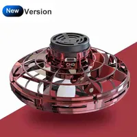ZK22 LED Flying Spinner Flynova Mini Drone Fingertip Spinner Upgrade Parent-child Flying Gyro Aircraft Fun Interactive Toy Gift 210330260s