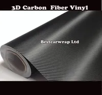 3m de qualidade 3D Black Carbon Fiber Vinyl Wrap no filme Filming com dreno de ar de qualidade superior 152x30mroll 498x98ft3892099