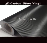 3m de qualidade 3D Black Carbon Fiber Vinyl Wrap no filme Filming com dreno de ar de qualidade superior 152x30mroll 498x98ft7345661