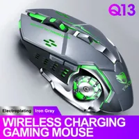 Gamer Mouse Mouse Recargable اللاسلكي ألعاب Mouse Computer صامت الماوس USB Mechanical E-Sports الإضاءة الخلفية