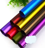 Emballage cadeau de No￫l 20 pcs un lot 6060cm la nouvelle couleur de couleur de couleur unie en platine fleurs de haut en empoisement papier fd078625882