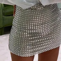 Wholesale Silver Mini Skirts at cheap prices
