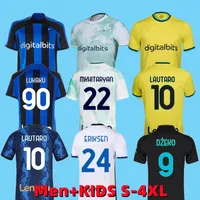 Top Soccer Jerseys 21 22 23 Barella Vidal Lautaro Inters Eriksen Alexis Dzeko Correa Away Third Milan Uniformer Football Shirt 2021 2022 2023 S-4XL