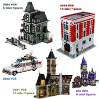 Blocks Ghostbusters Ecto1 Firedhouse Headquarters Haunted House Mystery Mansion Compatible 75904 10228 10273 10274 75827 Bracks Building T221022