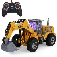 EMT EGT1 2 4G Remote Control Excavator Bulldozer 132 Crane& Concrete Truck 5-channel Electric Engineering Vehicle Kid Toy Boy Gift 233y