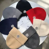 Luxus Hat Cap Strick Schädel Winter Unisex Cashmere Letters Casual Outdoor Bonnet Strickhüte