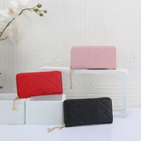 Lyxiga kvinnors l￥nga pl￥nb￶cker Cardbag Designer Messenger Bag PU L￤der Small Purse dragkorgskorth￥llare